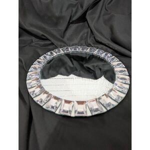 Pier 1 Round Mirror Vanity Tray 14' Diameter Retro Glam